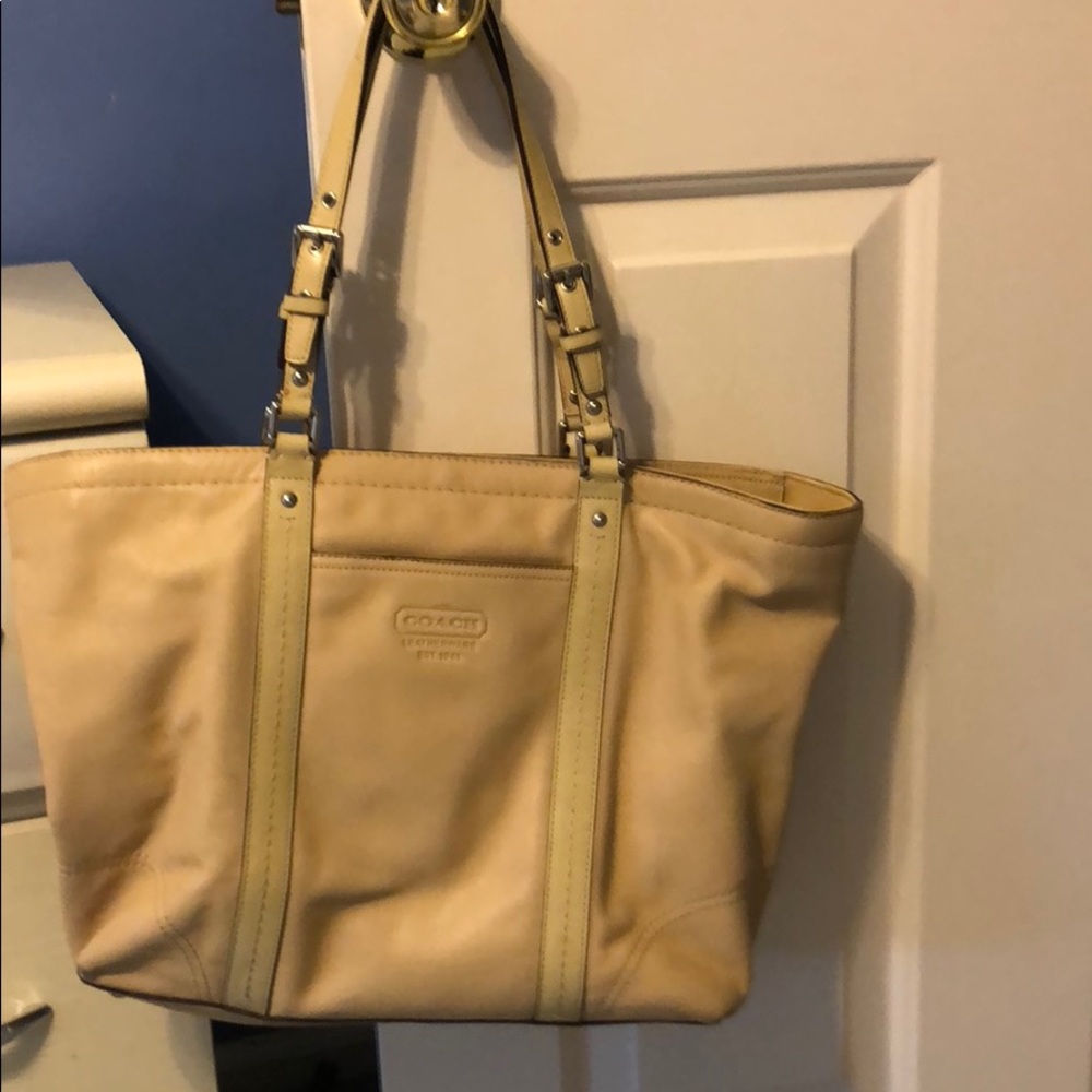 Coach leather tote